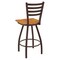 Holland Bar Stool Co 30" Swivel Bar Stool, Brnz Finish, Med Maple Seat X410 - alternate 3